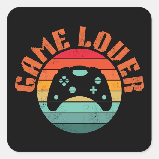 STICKER CARRÉ MANIAQUE DE JEU MANETTE DE JEU (Devant)