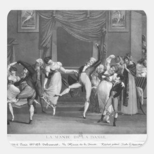Sticker Carré Manie de danse, 1809