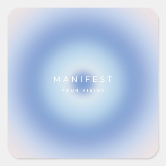 Sticker Carré Manifester votre vision (Devant)
