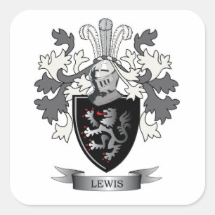Sticker Carré Manteau de crête de famille de Lewis des bras