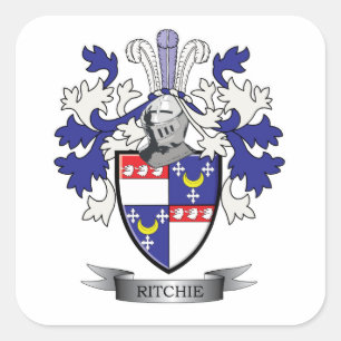 Sticker Carré Manteau de crête de famille de Ritchie des bras