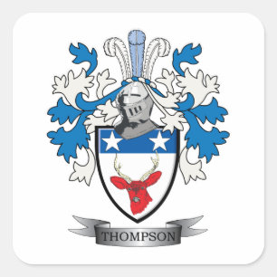 Sticker Carré Manteau de crête de famille de Thompson des bras