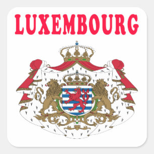 Sticker Carré Manteau du luxembourgeois des conceptions de bras