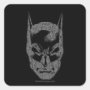 Sticker Carré Mantra de Batman Head