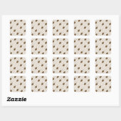 Sticker Carré Manuel de jeu de football américain Pattern (Feuille)