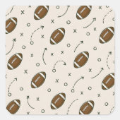 Sticker Carré Manuel de jeu de football américain Pattern (Devant)