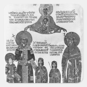 Sticker Carré Manuel Palaeologus protégé par la Vierge Marie