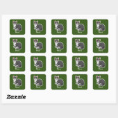 Sticker Carré Manx (Feuille)