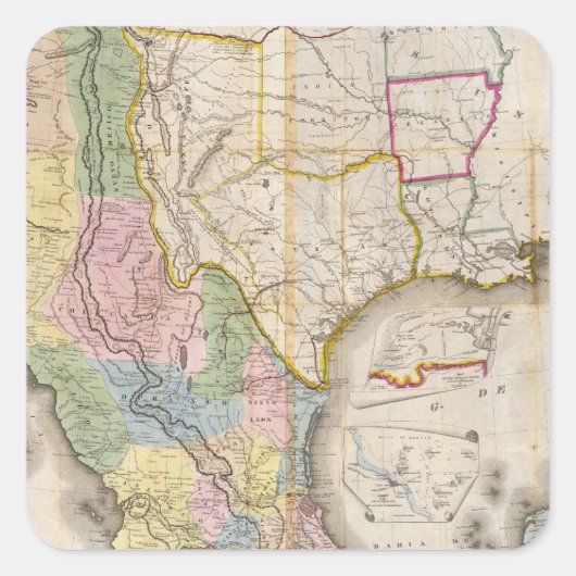 Sticker Carré Mapa de los Estados Unidos De Mejico (Devant)