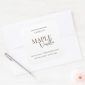 Sticker Carré Maple Vanilla | Elegant Fall Soy Candle Label (Enveloppe)