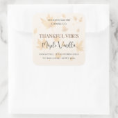 Sticker Carré Maple Vanilla | Elegant Fall Soy Candle Label (Sac)