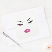 Sticker Carré Maquillage avec effet parties scintillant (Enveloppe)