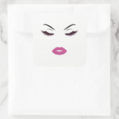 Sticker Carré Maquillage avec effet parties scintillant (Sac)