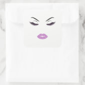 Sticker Carré Maquillage avec effet parties scintillant (Sac)