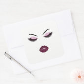 Sticker Carré Maquillage avec effet parties scintillant (Enveloppe)