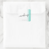 Sticker Carré Maquillage blanc menthe à dégradé minimal moderne (Sac)