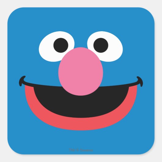 Sticker Carré Maquillage de Grover (Devant)