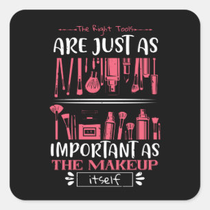Sticker Carré Maquillage - Les Outils Appropriés Pour Le Maquill