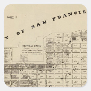 Sticker Carré Marais salé de la baie de San Francisco