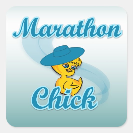 Sticker Carré Marathon Chick #3 (Devant)