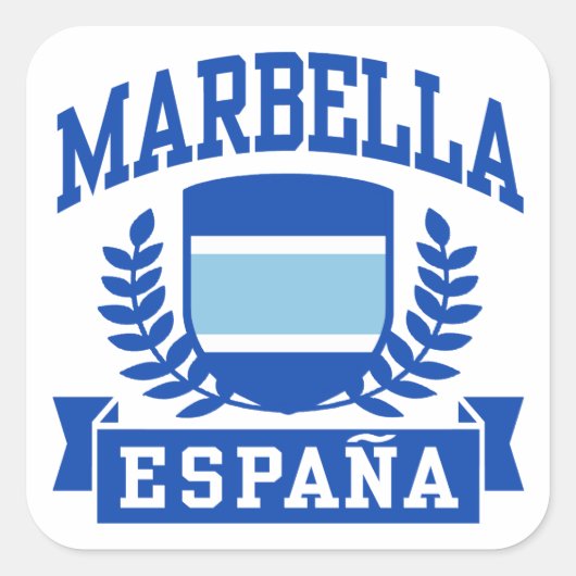 Sticker Carré Marbella Espana (Devant)