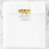Sticker Carré Marble Sunflower Small Business Thank (Sac)