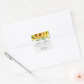 Sticker Carré Marble Sunflower Small Business Thank (Enveloppe)