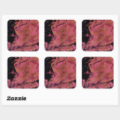 Sticker Carré Marbre, aquarelle (Feuille)