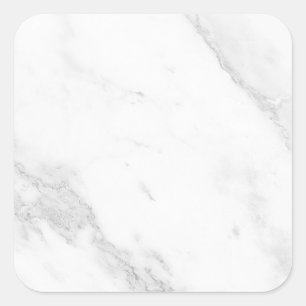 Sticker Carré Marbre Blanc