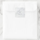 Sticker Carré Marbre blanc de logo (Sac)