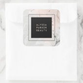 Sticker Carré Marbre rose et gris moderne (Sac)