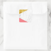 Sticker Carré Marbre Saumon or blanc (Sac)