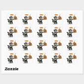 Sticker Carré Marcel, civette mime (Feuille)