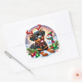 Sticker Carré Marche, Antlers de Noël ! (Enveloppe)