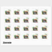 Sticker Carré Marché fermier rustique de proximité (Feuille)