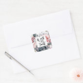 Sticker Carré Marcher Par La Foi Citation Christian (Enveloppe)