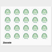 Sticker Carré Marcy Nom Clover Boho Rainbow (Feuille)