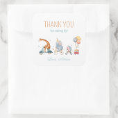 Sticker Carré Mare Animal Train Neutre Anniversaire Fête (Sac)