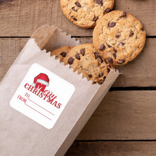 Sticker Carré Mare Whimsical Santa Claus Drôle Noël à partir de