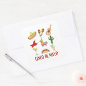 Sticker Carré Margarita Et Bow Coquette Cinco De Mayo (Enveloppe)