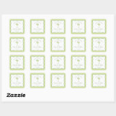 Sticker Carré "Margs & Matrimony" Simple Lime Margarita Wedding (Feuille)