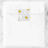Sticker Carré Marguerite jaune et blanc (Sac)