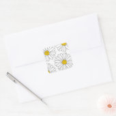 Sticker Carré Marguerite jaune et blanc (Enveloppe)