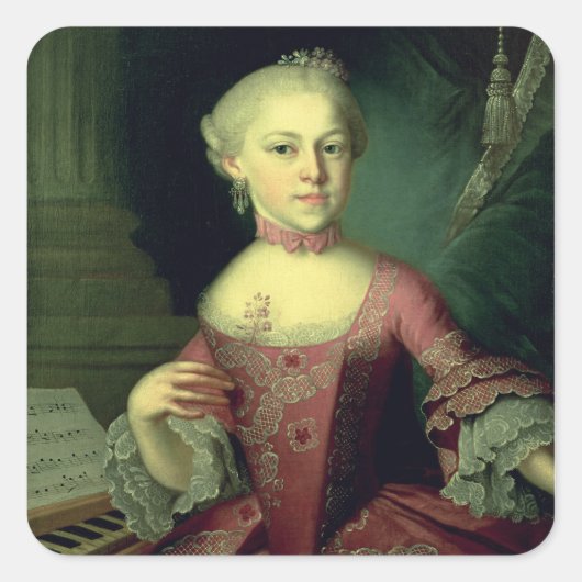 Sticker Carré Maria-Anna Mozart, appelée 'Nannerl' (Devant)