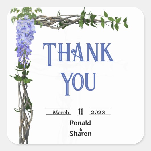 Sticker Carré Mariage (Devant)