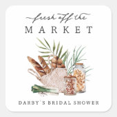 Sticker Carré Mariage à la Ferme Marché (Devant)