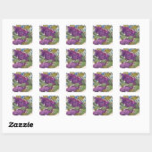 Sticker Carré mariage à thème lilas (Feuille)