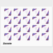 Sticker Carré Mariage Abstrait moderne à l'encre d'alcool à base (Feuille)