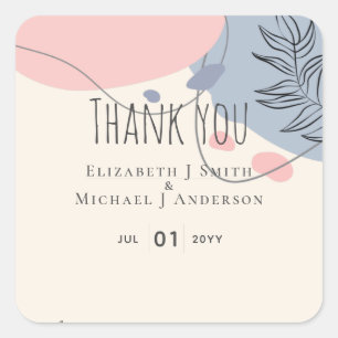 Sticker Carré Mariage Abstrait moderne scandinave japonais