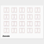 Sticker Carré Mariage Art Déco de Conte de Fées (Feuille)